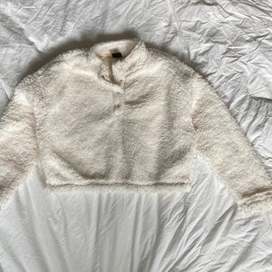 PacSun cropped teddy fleece